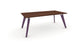 Hub Coloured leg Meeting Tables 1600mm x 1200mm Meeting Tables Workstories 1600mm x 1200mm Walnut Red Lilac RAL4001
