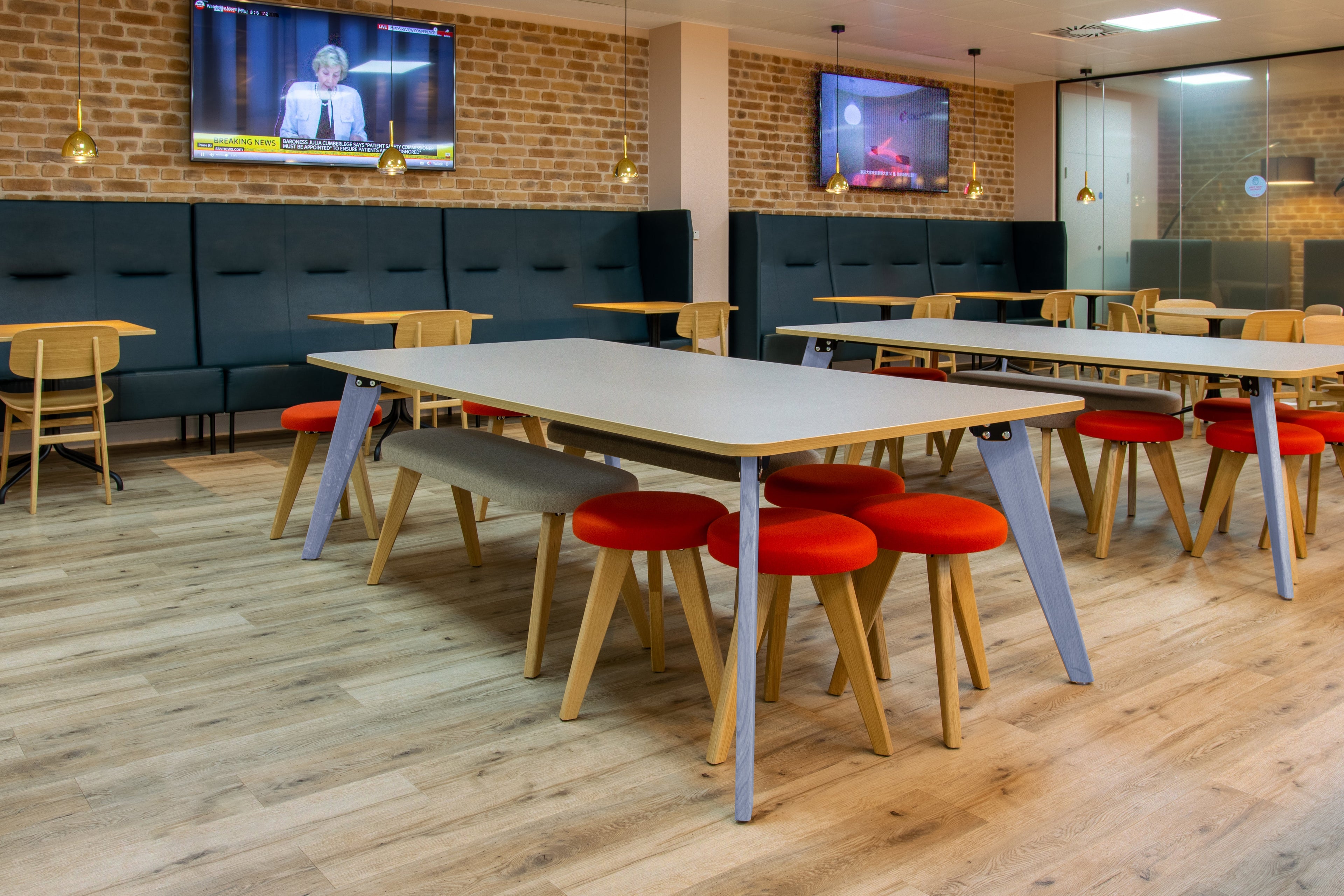 Hub Coloured leg Meeting Tables 1600mm x 1200mm