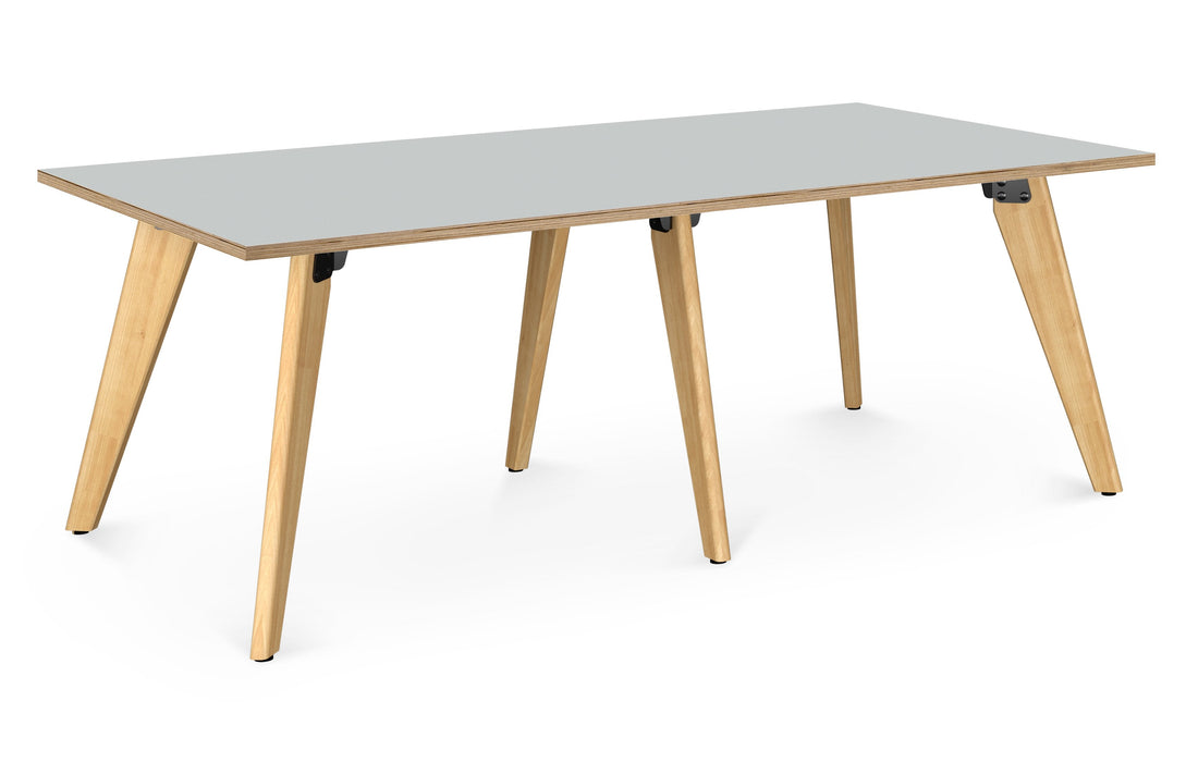 Hub Meeting Tables BENCH DESKS Workstories 2600mm x 1600mm Light Grey/Ply 