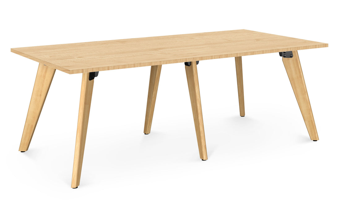 Hub Meeting Tables BENCH DESKS Workstories 2600mm x 1600mm Maple 