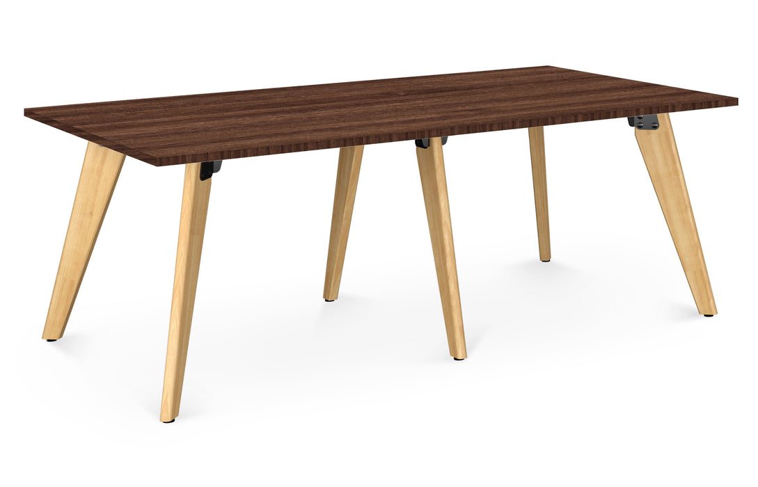 Hub Meeting Tables BENCH DESKS Workstories 2600mm x 1600mm Walnut 