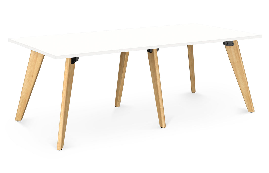 Hub Meeting Tables BENCH DESKS Workstories 2600mm x 1600mm White 