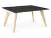 Hub Wooden Leg Bench Desks BENCH DESKS Workstories 2 Person 1200mm x 1600mm Anthracite
