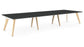 Hub Wooden Leg Bench Desks BENCH DESKS Workstories 6 Person 4800mm x 1600mm Anthracite