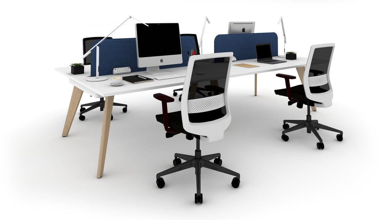 Hub Wooden Leg Bench Desks BENCH DESKS Workstories 