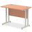 Impulse 1000mm Slimline Desk Cantilever Leg Desks Dynamic Office Solutions Beech Silver 