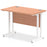 Impulse 1000mm Slimline Desk Cantilever Leg Desks Dynamic Office Solutions Beech White 