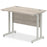 Impulse 1000mm Slimline Desk Cantilever Leg Desks Dynamic Office Solutions Grey Oak Silver 