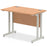 Impulse 1000mm Slimline Desk Cantilever Leg Desks Dynamic Office Solutions Oak Silver 