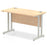 Impulse 1200mm Slimline Desk Cantilever Leg Desks Dynamic Office Solutions Maple Silver 