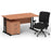 Impulse 1400mm Cantilever Straight Desk With Mobile Pedestal and Chiro Medium Back Black Operator Chair Impulse Bundles Dynamic Office Solutions Beech Black 3