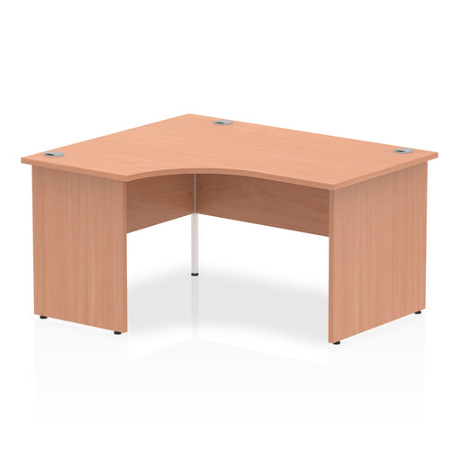 Impulse 1400mm Left Crescent Desk Panel End Leg Corner Desks Dynamic Office Solutions Beech Beech 