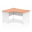 Impulse 1400mm Left Crescent Desk Panel End Leg Corner Desks Dynamic Office Solutions Beech White 