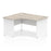 Impulse 1400mm Left Crescent Desk Panel End Leg Corner Desks Dynamic Office Solutions Grey Oak White 