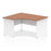 Impulse 1400mm Left Crescent Desk Panel End Leg Corner Desks Dynamic Office Solutions Walnut White 