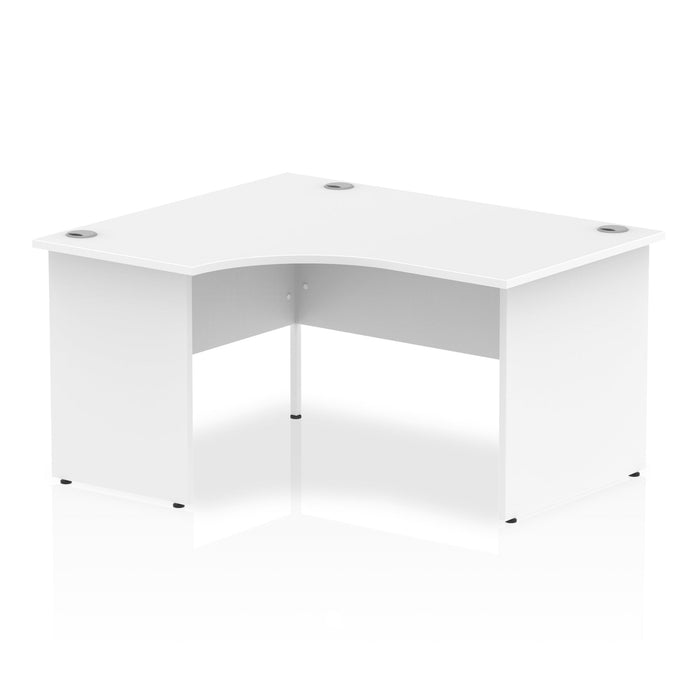 Impulse 1400mm Left Crescent Desk Panel End Leg Corner Desks Dynamic Office Solutions White White 