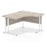 Impulse 1400mm Right Crescent Desk Cantilever Leg Corner Desks Dynamic Office Solutions Grey Oak White 