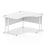 Impulse 1400mm Right Crescent Desk Cantilever Leg Corner Desks Dynamic Office Solutions White White 