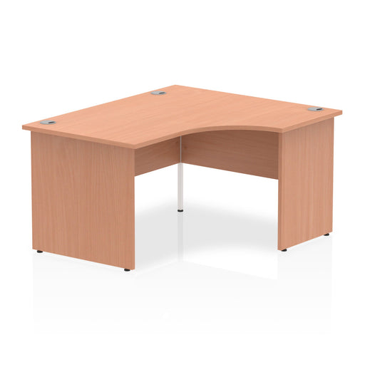 Impulse 1400mm Right Crescent Desk Panel End Leg Corner Desks Dynamic Office Solutions Beech Beech 