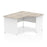 Impulse 1400mm Right Crescent Desk Panel End Leg Corner Desks Dynamic Office Solutions Grey Oak White 