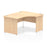 Impulse 1400mm Right Crescent Desk Panel End Leg Corner Desks Dynamic Office Solutions Maple Maple 