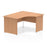 Impulse 1400mm Right Crescent Desk Panel End Leg Corner Desks Dynamic Office Solutions Oak Oak 