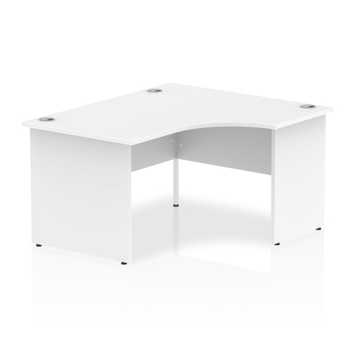 Impulse 1400mm Right Crescent Desk Panel End Leg Corner Desks Dynamic Office Solutions White White 