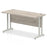 Impulse 1400mm Slimline Desk Cantilever Leg Desks Dynamic Office Solutions Grey Oak Silver 