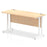 Impulse 1400mm Slimline Desk Cantilever Leg Desks Dynamic Office Solutions Maple White 