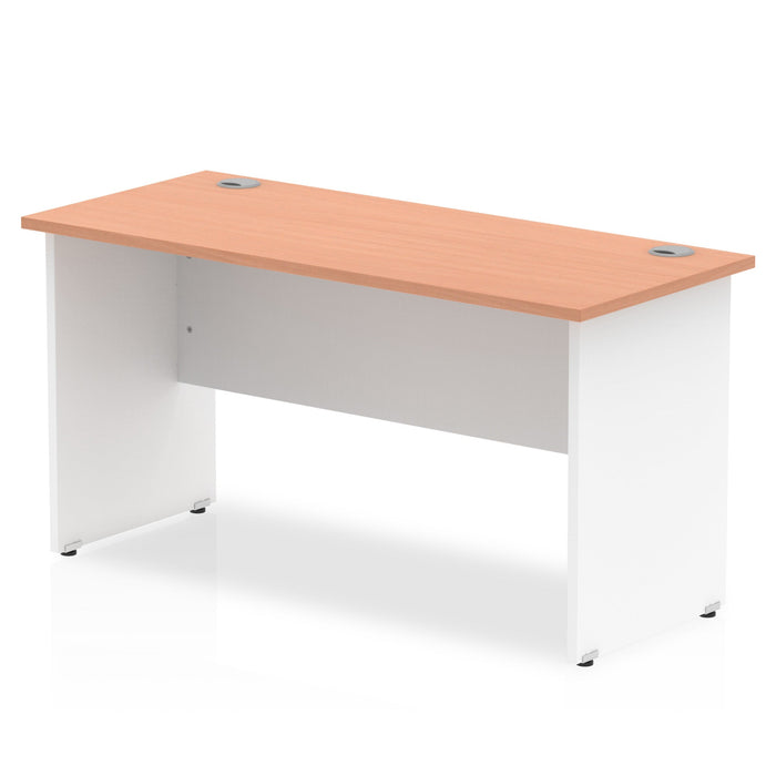 Impulse 1400mm Slimline Desk Panel End Leg Desks Dynamic Office Solutions Beech White 