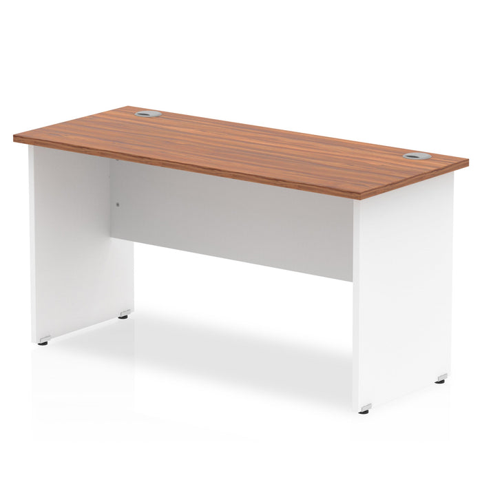Impulse 1400mm Slimline Desk Panel End Leg Desks Dynamic Office Solutions Walnut White 