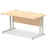 Impulse 1400mm Straight Desk Cantilever Leg Desks Dynamic Office Solutions Maple Silver 