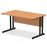 Impulse 1400mm Straight Desk Cantilever Leg Desks Dynamic Office Solutions Oak Black 