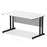 Impulse 1400mm Straight Desk Cantilever Leg Desks Dynamic Office Solutions White Black 