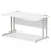 Impulse 1400mm Straight Desk Cantilever Leg Desks Dynamic Office Solutions White Silver 