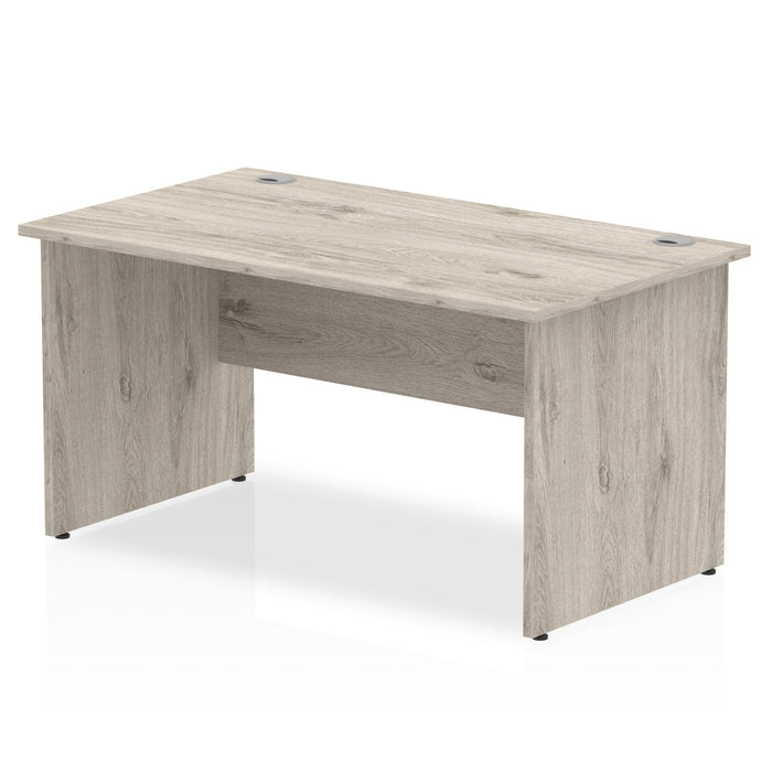 Impulse 1400mm Straight Desk Panel End Leg Desks Dynamic Office Solutions Grey Oak Grey Oak 