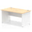 Impulse 1400mm Straight Desk Panel End Leg Desks Dynamic Office Solutions Maple White 