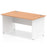 Impulse 1400mm Straight Desk Panel End Leg Desks Dynamic Office Solutions Oak White 
