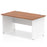 Impulse 1400mm Straight Desk Panel End Leg Desks Dynamic Office Solutions Walnut White 