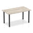 Impulse 1400mm Straight Table With Post Leg Tables Dynamic Office Solutions Grey Oak Black 