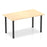 Impulse 1400mm Straight Table With Post Leg Tables Dynamic Office Solutions Maple Black 