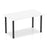 Impulse 1400mm Straight Table With Post Leg Tables Dynamic Office Solutions White Black 