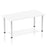 Impulse 1400mm Straight Table With Post Leg Tables Dynamic Office Solutions White Silver 