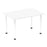 Impulse 1400mm Straight Table With Post Leg Tables Dynamic Office Solutions White White 