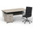 Impulse 1600mm Cantilever Straight Desk With Mobile Pedestal and Ezra Black Executive Chair Impulse Bundles Dynamic Office Solutions Grey Oak White 2