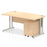 Impulse 1600mm Cantilever Straight Desk With Mobile Pedestal Workstations Dynamic Office Solutions Maple 2 Drawer Silver