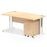 Impulse 1600mm Cantilever Straight Desk With Mobile Pedestal Workstations Dynamic Office Solutions Maple 2 Drawer White