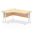 Impulse 1600mm Left Crescent Desk Cantilever Leg Desks Dynamic Office Solutions Maple White 