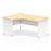 Impulse 1600mm Left Crescent Desk Panel End Leg Desks Dynamic Office Solutions Maple White 