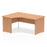 Impulse 1600mm Left Crescent Desk Panel End Leg Desks Dynamic Office Solutions Oak Oak 